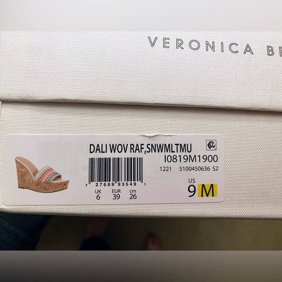 Veronica Beard Dali Raffia Wedge Sandals size 9 - Picture 2 of 7